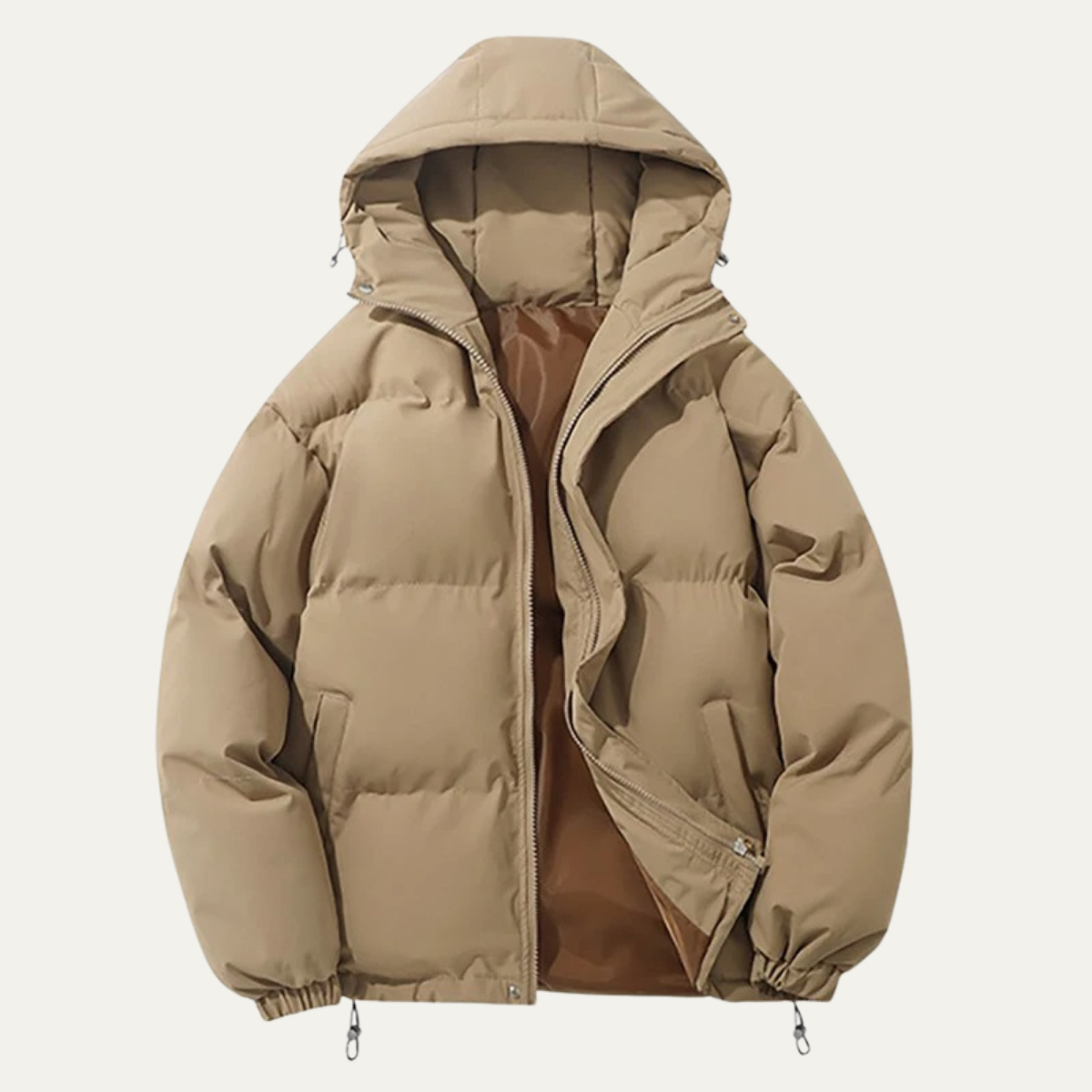 Warm Men's Puffer Hooded Parka Jacket - OutfitLondon