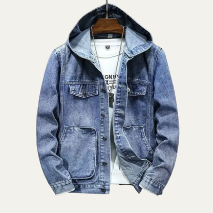 Classic Blue Jean Hoodie Jacket