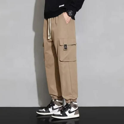 Comfortable Loose Fit Cargo Pants with Stretch Waist