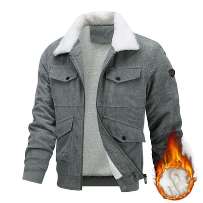 Warm Fleece Lined Classic Corduroy Mens Jacket
