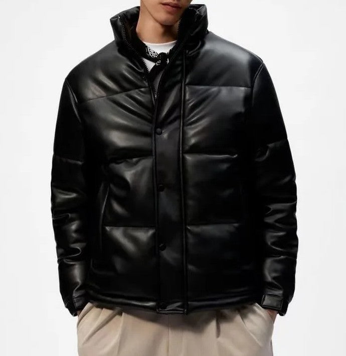 Premium Synthetic Leather Biker Jacket - OutfitLondon