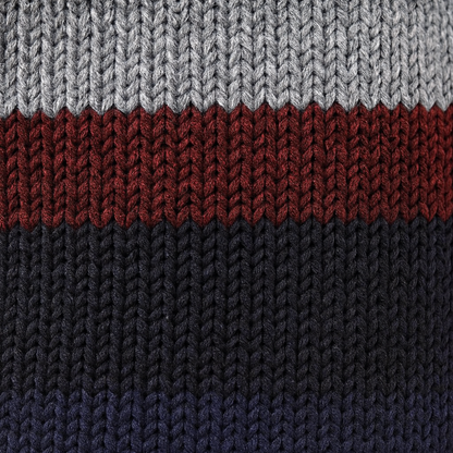 Warm Men's Striped Zip Up Cardigan Sweater