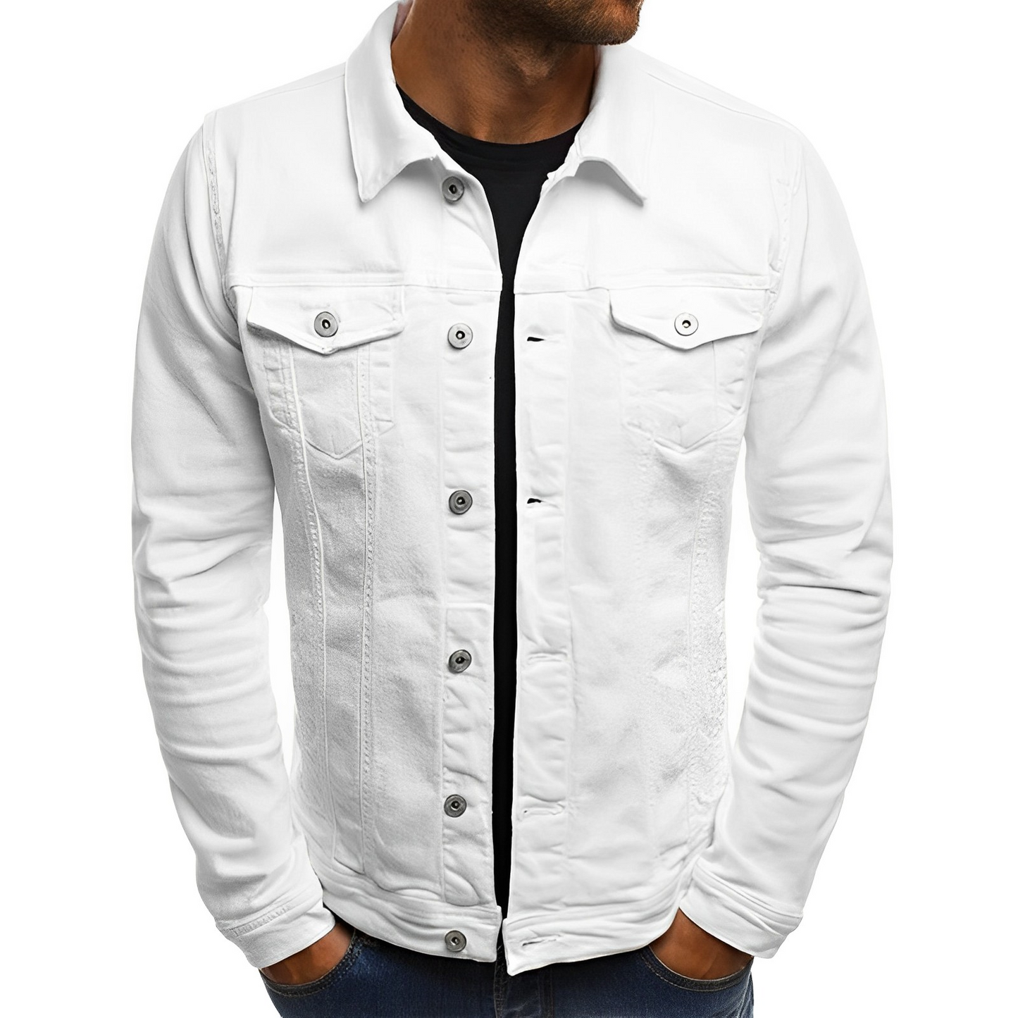 Cool Breathable Denim Jacket for Men