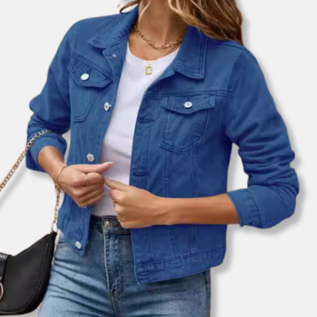 Fitted Women's Blue Denim Jacket