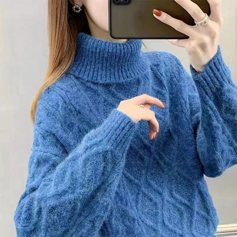 Soft Ladies Oversized Turtleneck Sweater