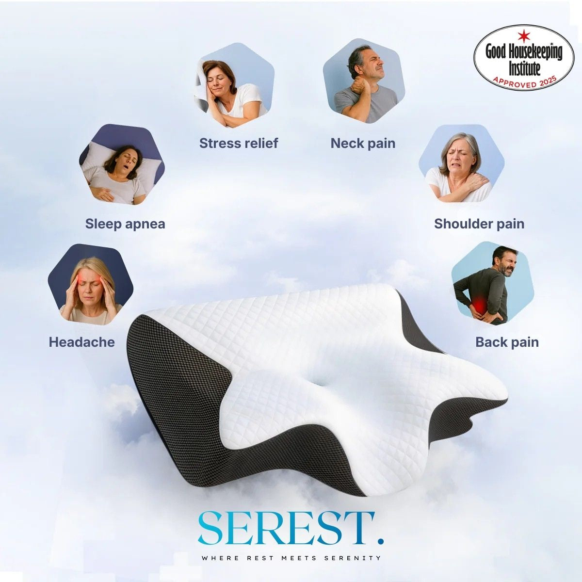 Ergonomic Memory Foam Neck Support Pillow - OutfitLondon