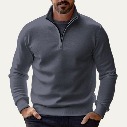 Men's Classic Zip Neck Knit Sweater