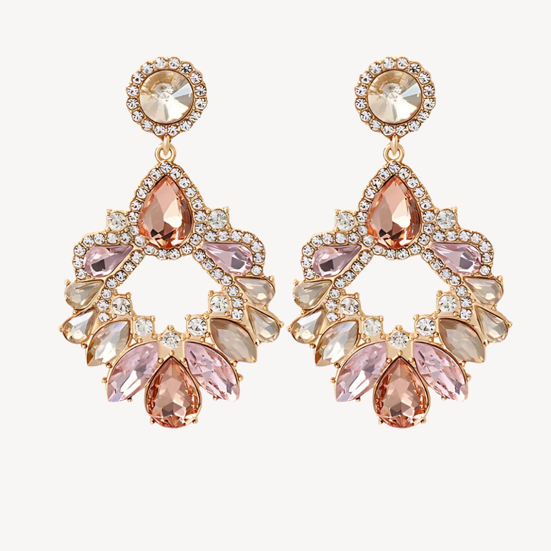 Sparkling Gemstone Dangle Earrings