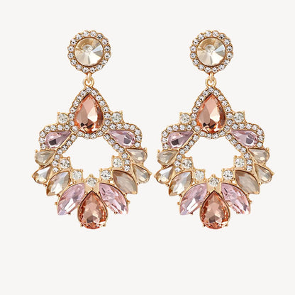 Sparkling Gemstone Dangle Earrings