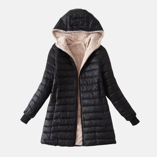 Warm Hooded Puffer Jacket with Soft Insulated Lining - OutfitLondon