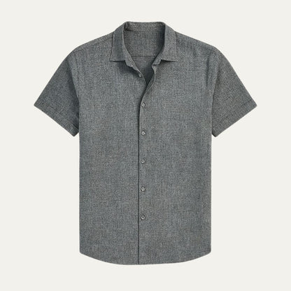 Casual Linen Short Sleeve Mens Shirt