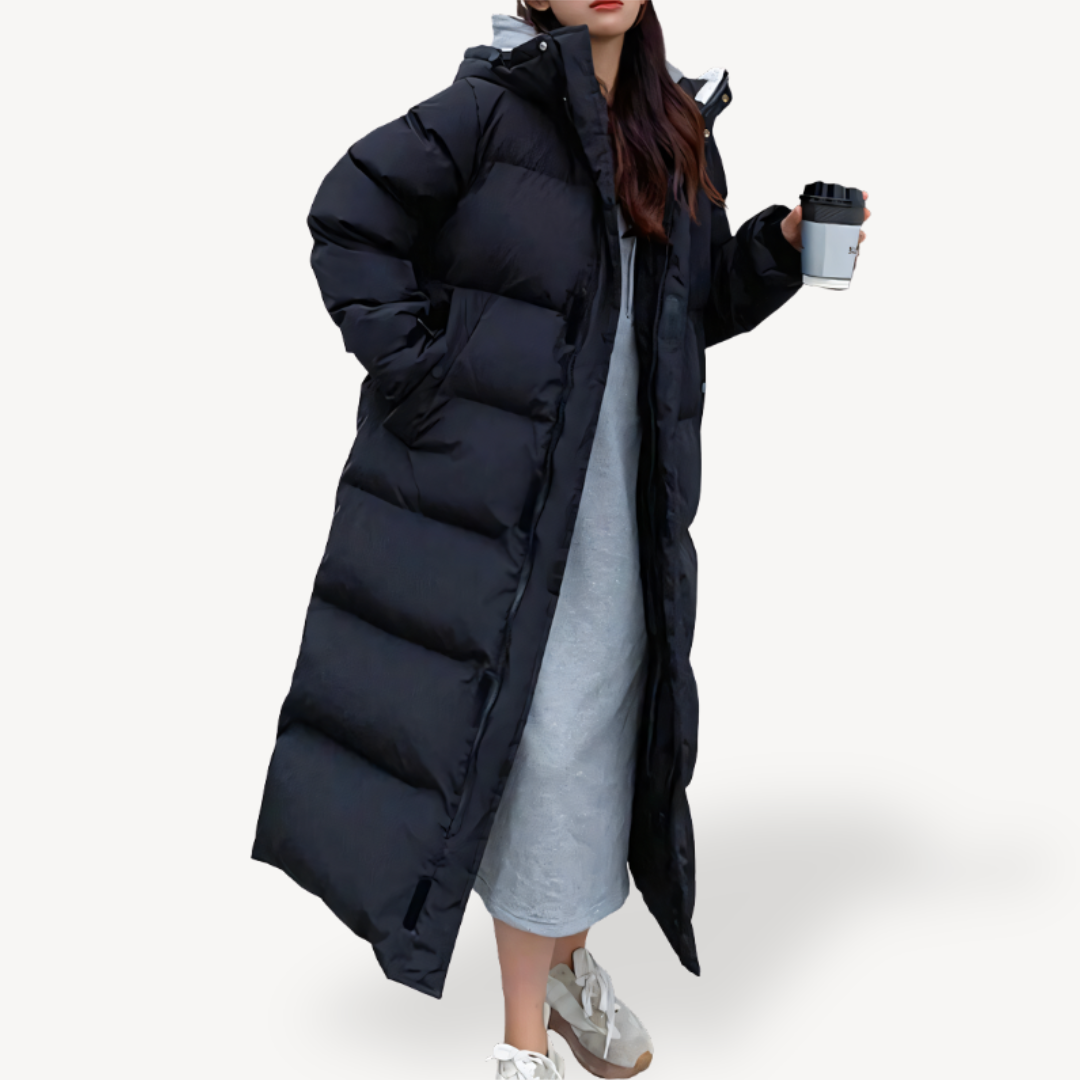 Warm Women's Plus Size Puffer Coat - OutfitLondon