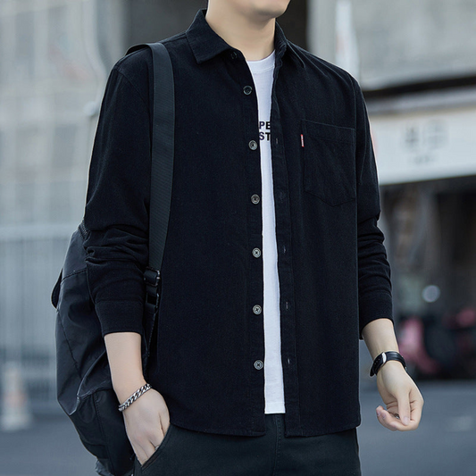 Relaxed Fit Mens Long Sleeve Coat - OutfitLondon