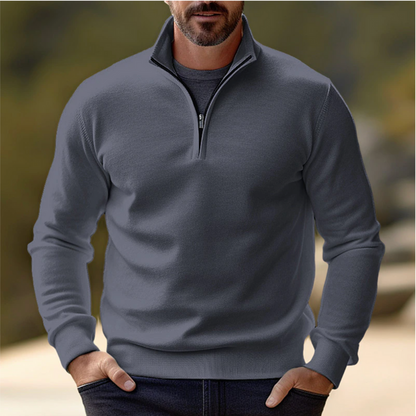 Relaxed Fit Zip Up Casual Shirt