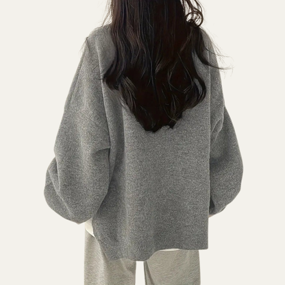 Soft Oversized Crew Neck Knit Sweater