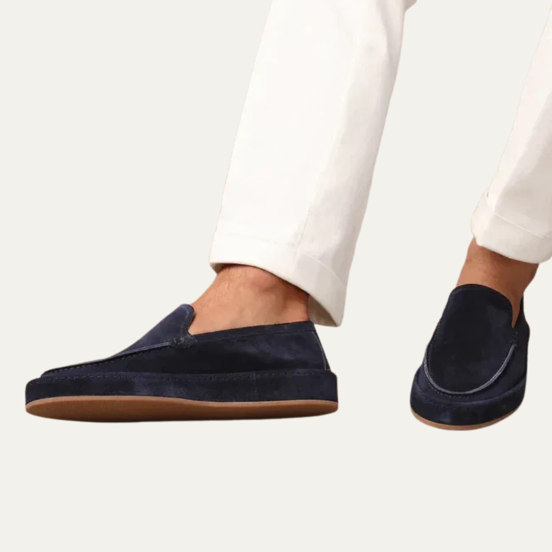 Men's Luxury Suede Slip On Loafers - OutfitLondon