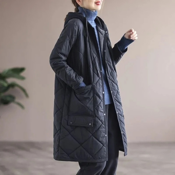Waterproof Insulated Women's Winter Parka Jacket with Zip - OutfitLondon