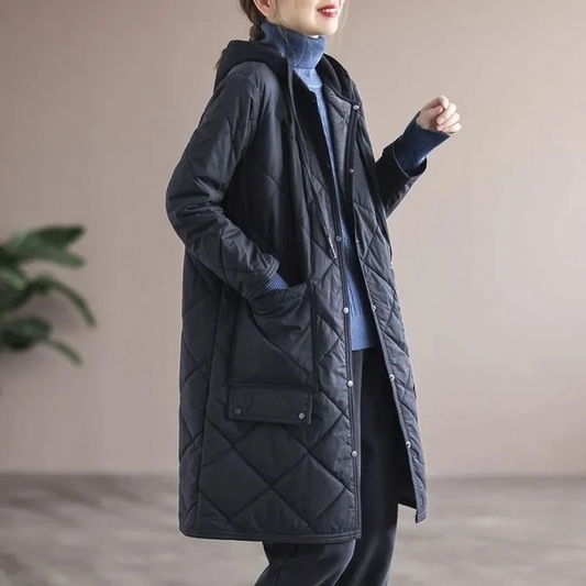 Waterproof Insulated Women's Winter Parka Jacket with Zip - OutfitLondon