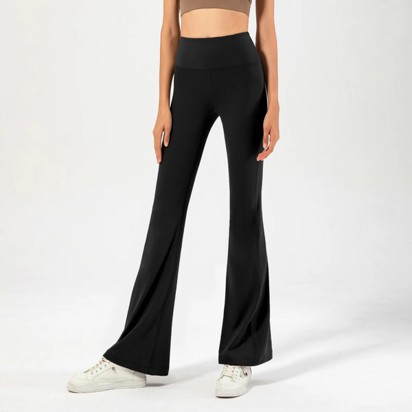 Relaxed Fit High Waisted Stretch Pants - OutfitLondon