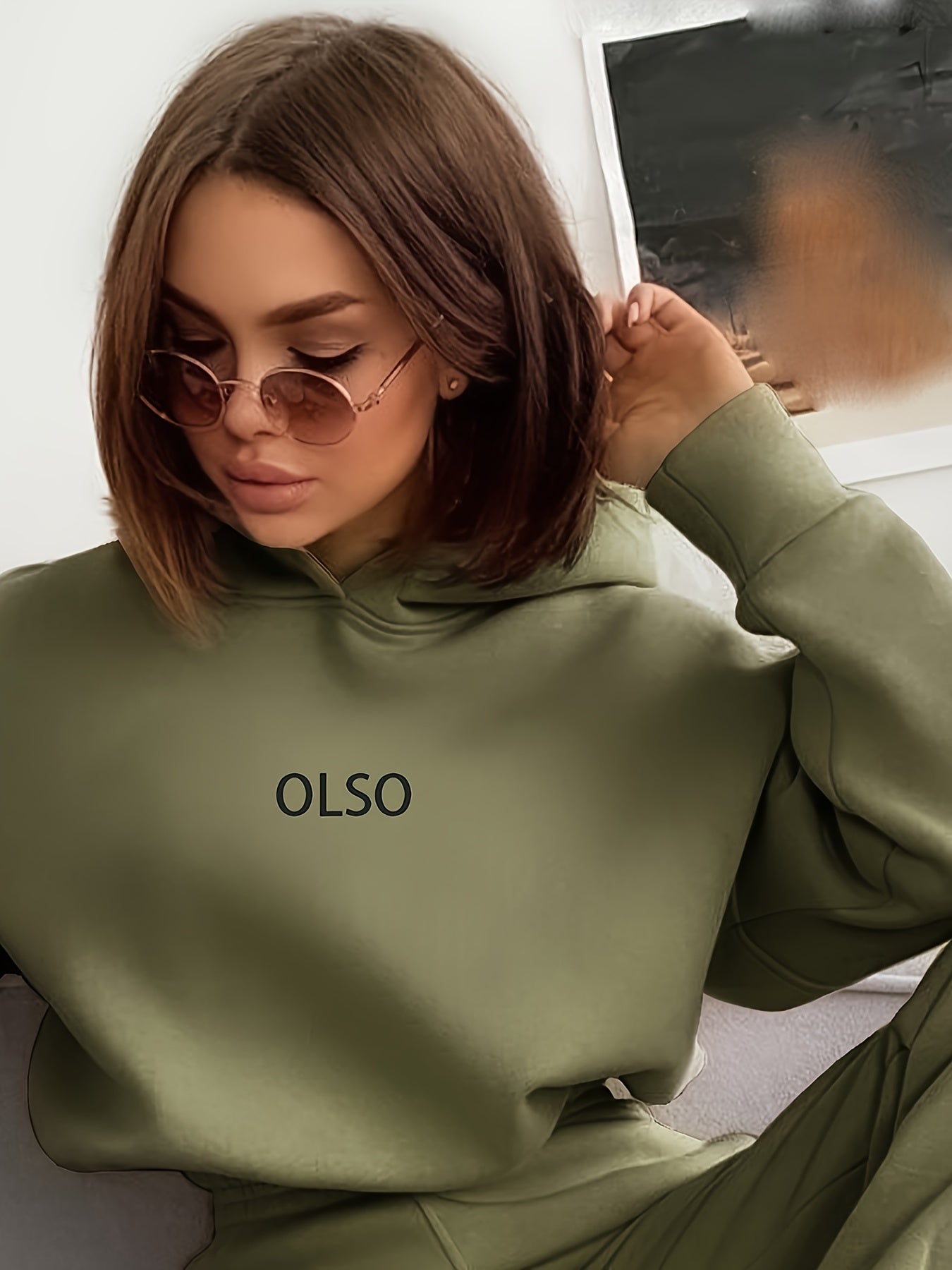 Soft Women's Hooded Sweat Suit with Stretchy Waist