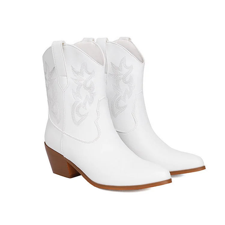 Rugged Ladies Cowboy Ankle Boots