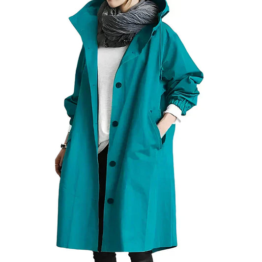 Waterproof Hooded Rain Jacket for Ladies - OutfitLondon