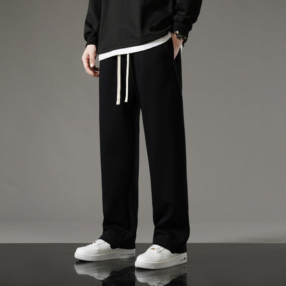 Men's Casual Flat Front Cotton Trousers