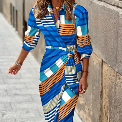 Vespera Women's Wrap Dress Printed