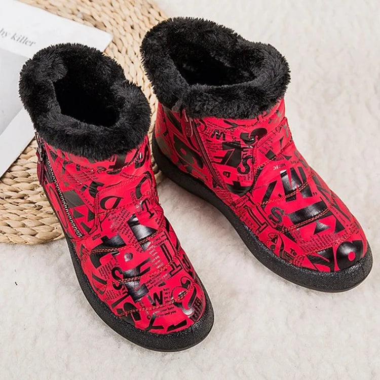 Stylish Women's Snow Boots with Fun Prints