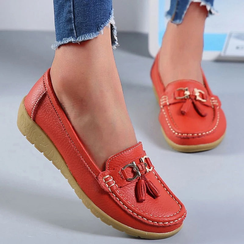 Cozy Suede Slip On Moccasins - OutfitLondon