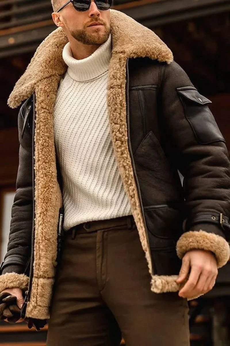Men's Classic Tan Leather Look Jacket