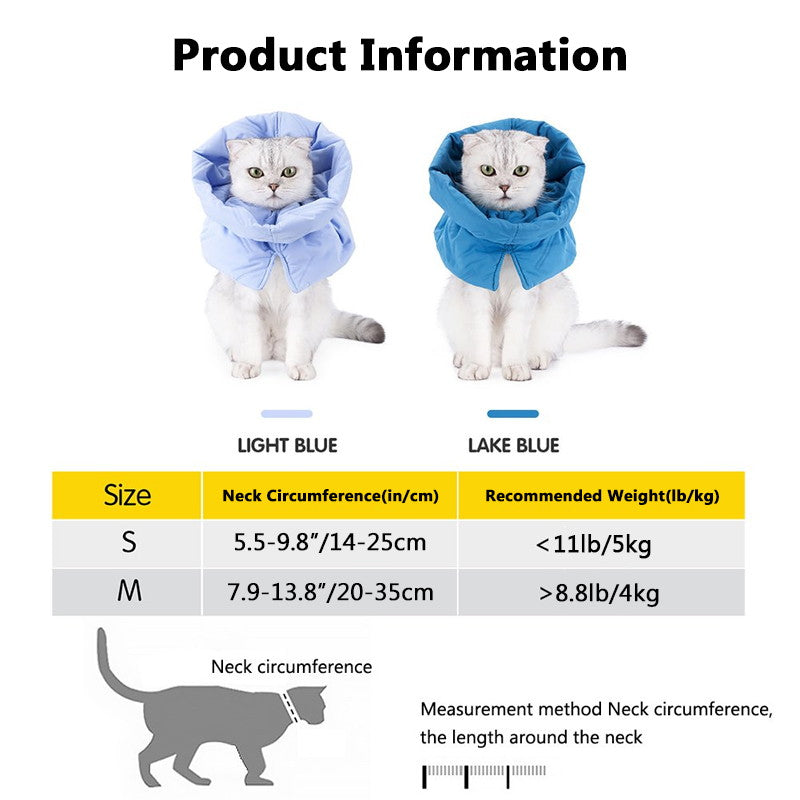 Adjustable Cat Cone Collar,Soft Elizabethan E Collar For Cats After Surgery