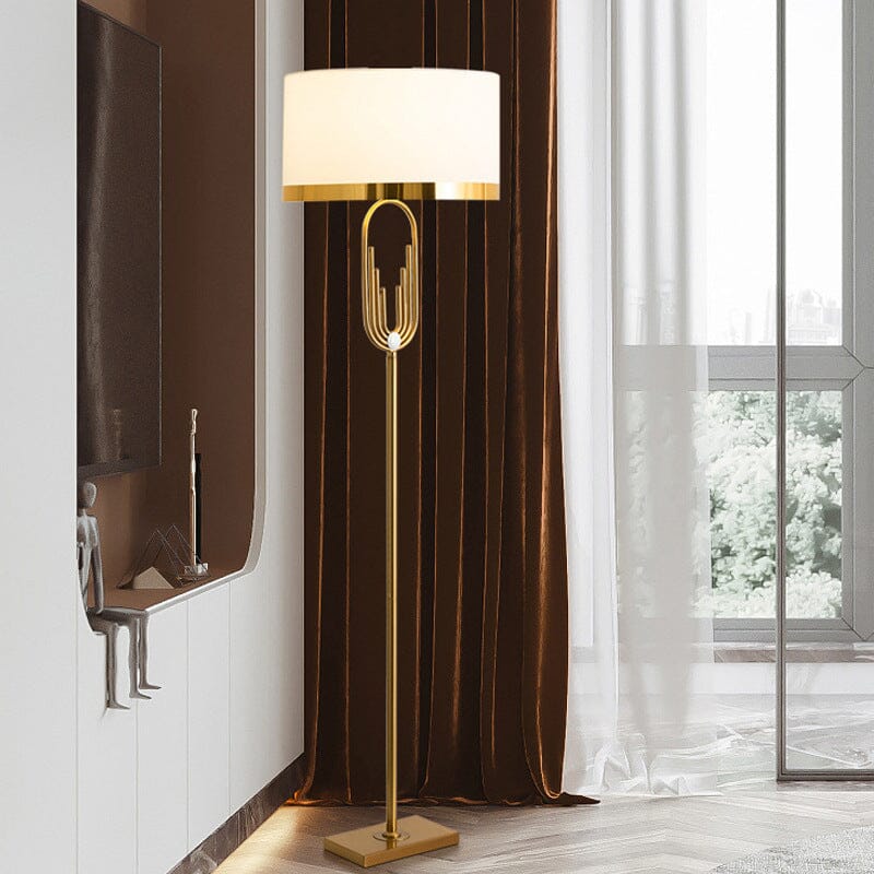 Elegant Brass Vintage Style Floor Lamp