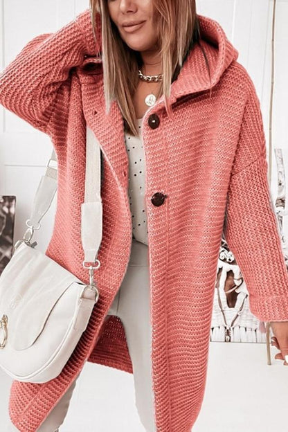 Women's Hooded Button Vest Sweater