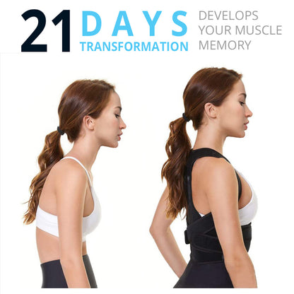 Posture Back Brace Posture Corrector With Shoulder Harness Provides Support for Better Posture