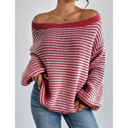 Chic Off The Shoulder Knit Sweater