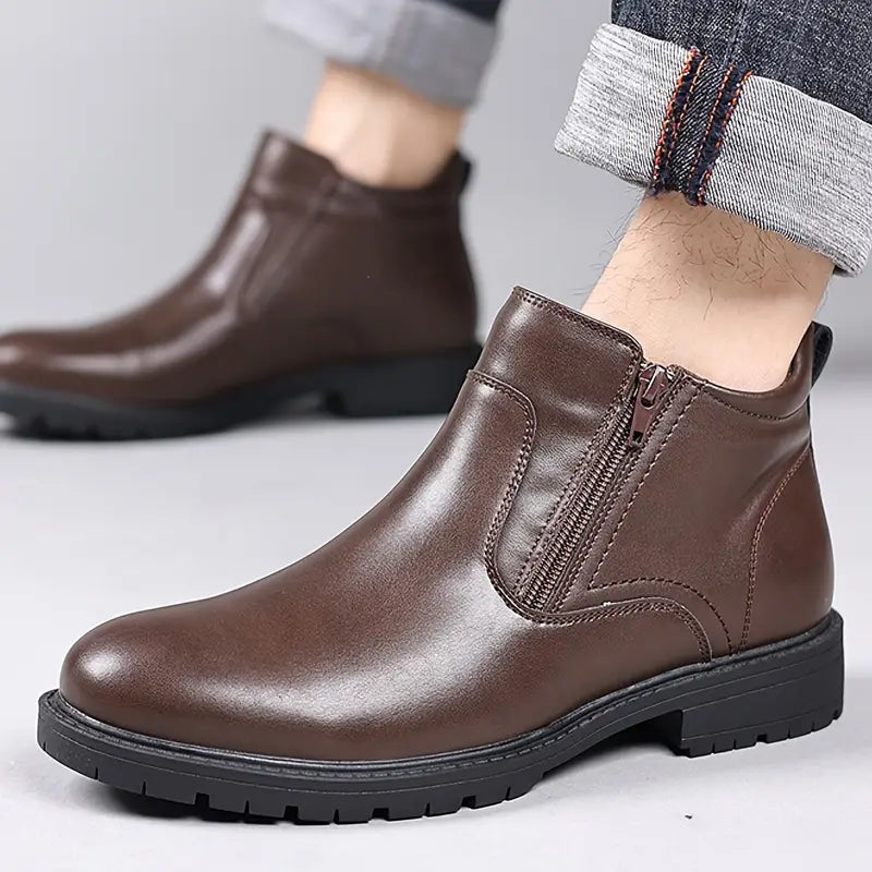 Men's Yves Classic Leather Boots - OutfitLondon