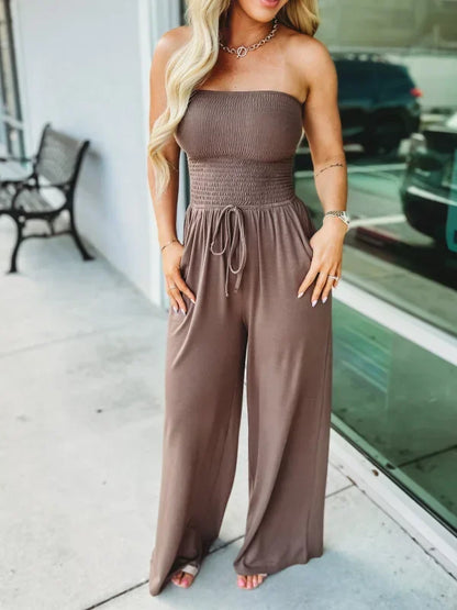 Sunny Womens Off Shoulder Jumpsuit