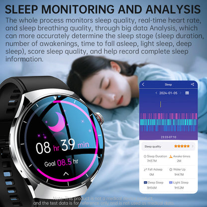One-click Blood Pressure Blood Sugar ECG/EKG HRV Heart Rate Monitor Health Smart Watch