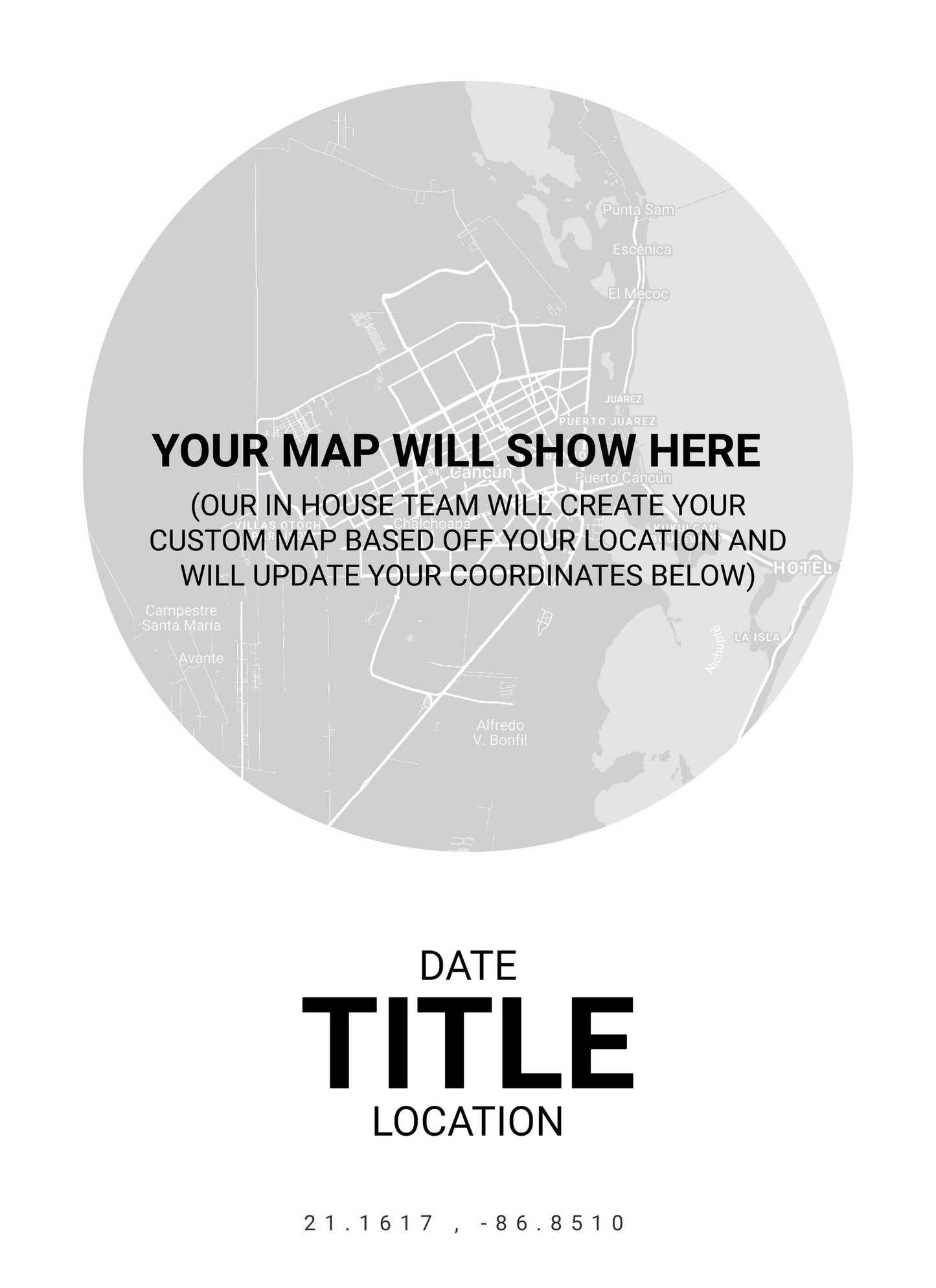 Personalized Map Plaque
