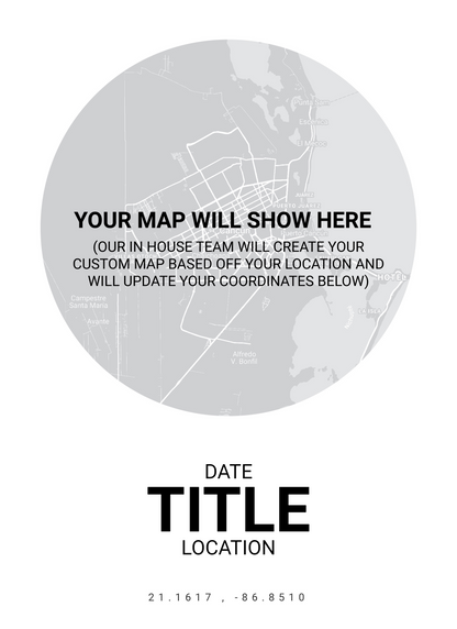 Personalized Map Plaque