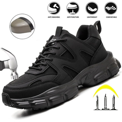 Steel Toe Cap Trainers | Women Safety Shoes | Non-Slip Puncture Proof Work Boots