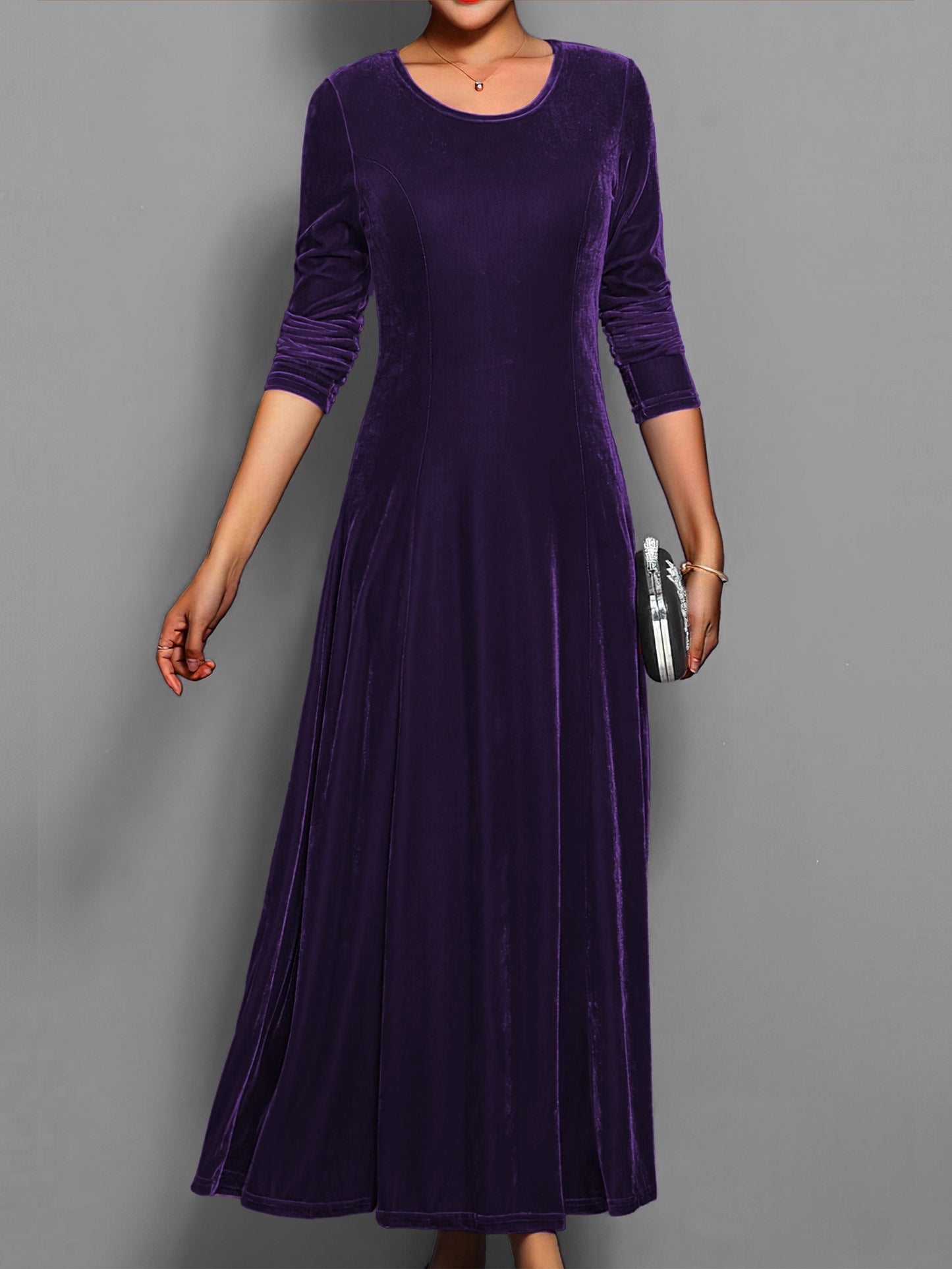 Stunning Formal Fit Ladies Long Sleeve Party Dress
