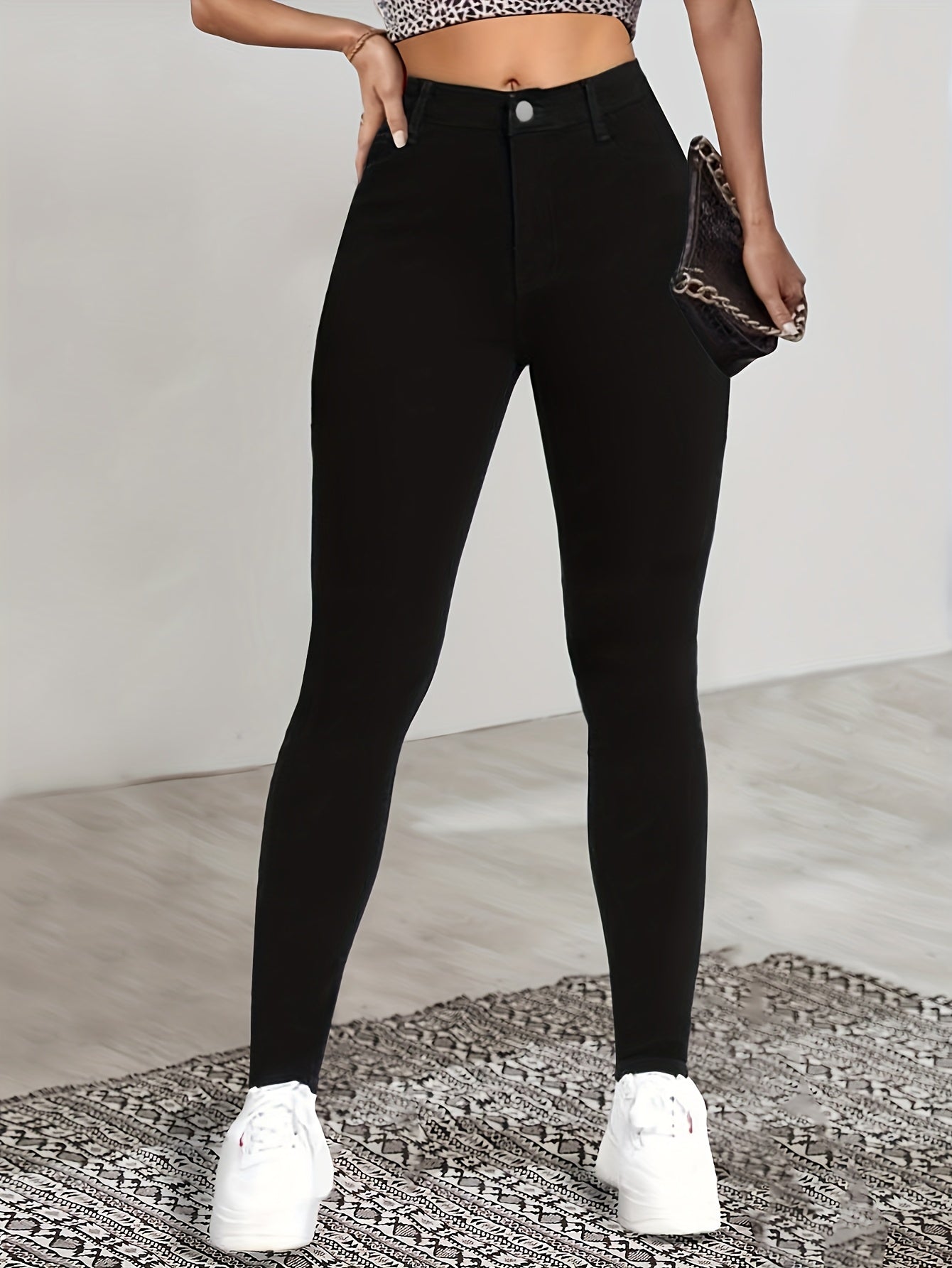 Slim Fit High Waist Dark Wash Jeans
