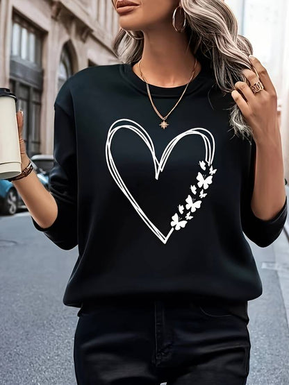 Women's Heart Pattern Sweater - OutfitLondon