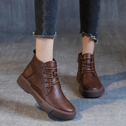 Cozy Classic Low Heel Ankle Boots for Women