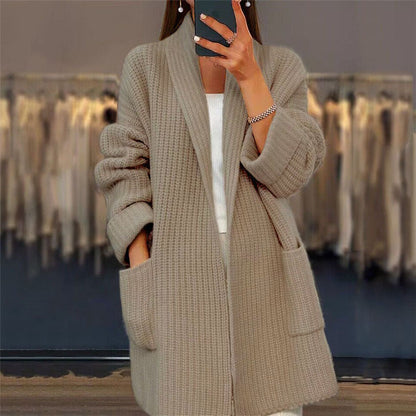 Soft Ladies Cable Knit Sweater Cardigan
