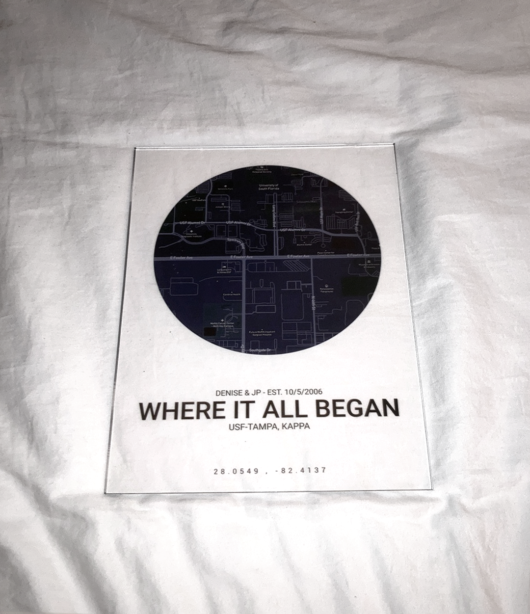 Personalized Map Plaque