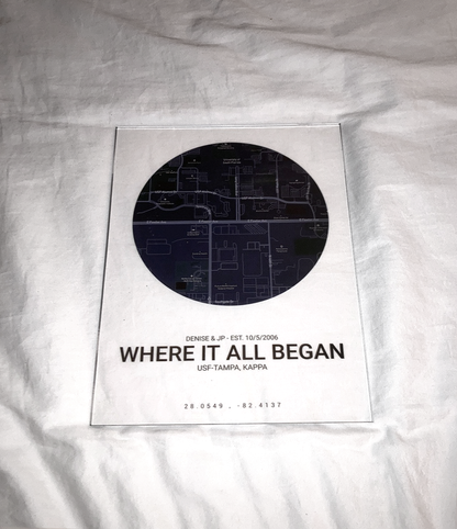 Personalized Map Plaque