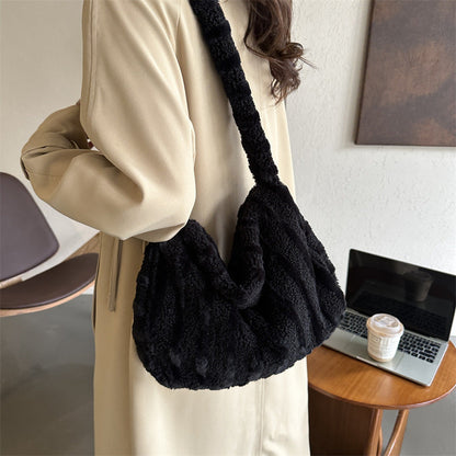 Women's Casual Plush Shoulder Bag